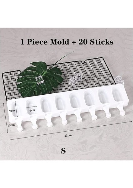 4 HOLEWITH20STICKS Silikon Dondurma Kalıp Buz Küpü Tepsi Popsicle Varil Dıy Kalıp Tatlı Dondurma Kalıp Dondurma Çubukları ile Dondurma Kalıpları (Yurt Dışından)