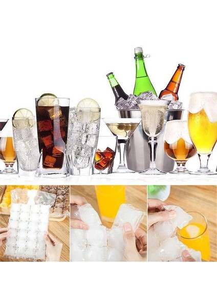 20 Adet 20 Adet Tek Kullanımlık Buz Yapma Torbaları Dondurma Makinesi Buz Küpü Çantası Kendinden Contalı Buz Yapma Yaz Için Dıy Içme Buz Küpü Tepsisi Kalıp (Yurt Dışından)