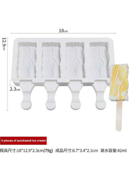 4 Adet Quicks Dondurma Kalıpları Silikon Dıy Ev Yapımı Dondurucu Meyve Çikolata Kalıp Formu Popsicle Kalıp Magnum Kek Kalıbı Dondurma Yapma Makinesi (Yurt Dışından)