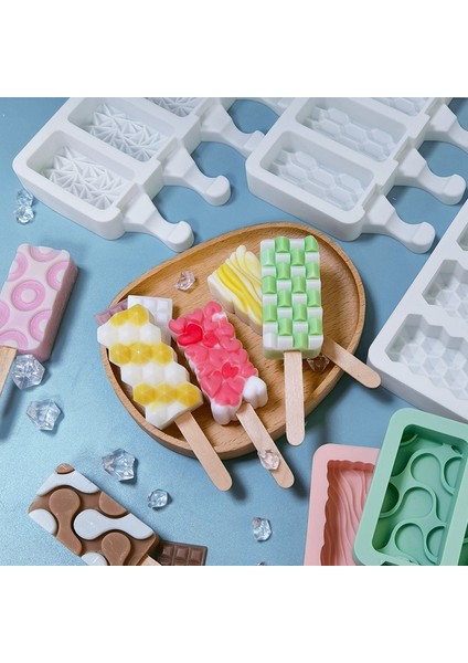 4 Adet Quicks Dondurma Kalıpları Silikon Dıy Ev Yapımı Dondurucu Meyve Çikolata Kalıp Formu Popsicle Kalıp Magnum Kek Kalıbı Dondurma Yapma Makinesi (Yurt Dışından)