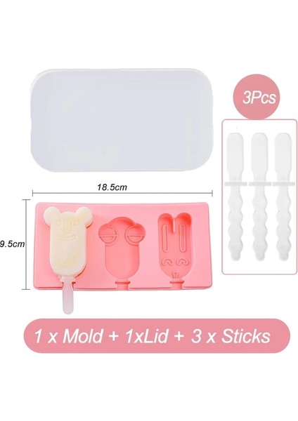Stil 6 Kapaklı ve Çubuklu Silikon Dondurma Kalıbı Dıy Popsicle Kalıp Artefakt Meyve Hayvan Şekli Yüksek Kaliteli Pasta Kalıp Mutfak Aracı (Yurt Dışından)