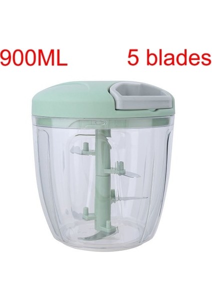 900 ml Yeşil 500/900 ml Manuel Et Kıyma Sarımsak Kıyıcı Döndür Sarımsak Presi Kırıcı Sebze Soğan Kesici Mutfak Pişirme Aksesuarları (Yurt Dışından)
