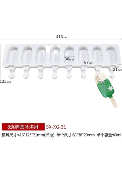 D 3/4 Hücre Silikon Popsicle Kalıp Magnum Buz Pop Maker Dondurma Kalıp Buz Tepsisi Kalıp Meyve Suyu Dondurucu Buz Lolly Kek Pişirme Aracı (Yurt Dışından)