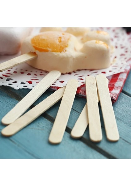 50 Adet Burlywood S 50 Adet Doğal Ahşap Dondurma Çubuğu Dıy Güvenli Ahşap Dondurma Çubuğu Buz Pop Çubuğu Dondurma Çubukları Buzlu Şeker Aksesuarları (Yurt Dışından)