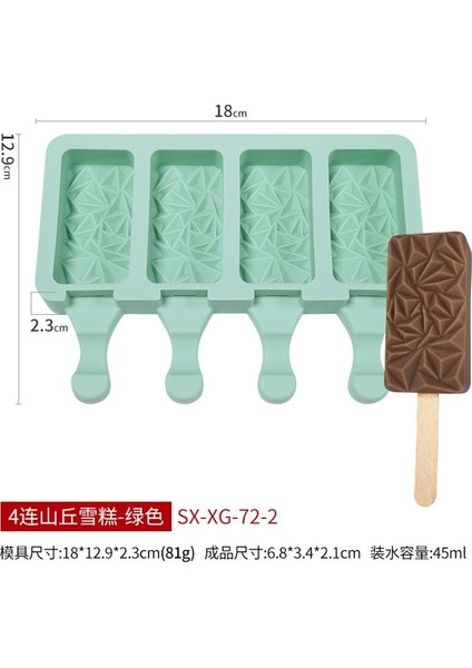 Sq-Gn Beyaz 1 Adet Elmas Aşk Dondurma Silikon Kalıp Çikolata Şerbet Buz Küpü Popsicle Popsicle Dondurma Kalıp Mutfak Aksesuarları (Yurt Dışından)