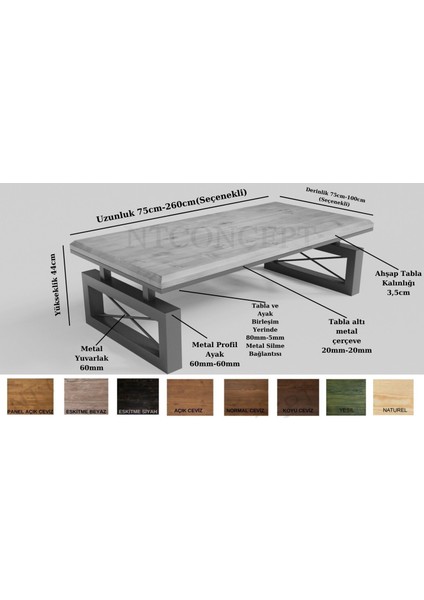 Min Masif Ahşap Sehpa modelleri