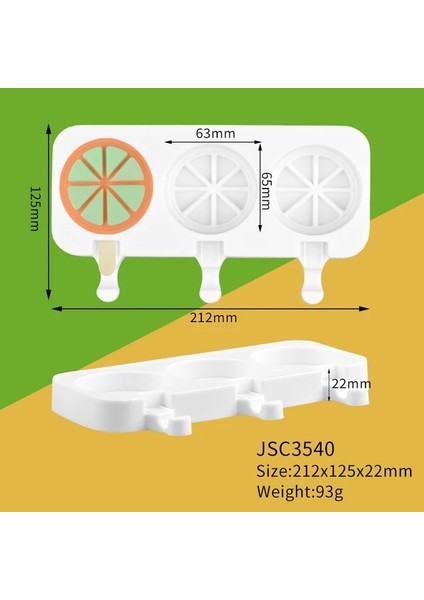 Sarı Sılıkolove Gıda Sınıfı Silikon Dondurma Kalıpları Buz Pop Kalıp Dondurma Bar Kalıpları Makinesi Dondurma Çubukları ile (Yurt Dışından)