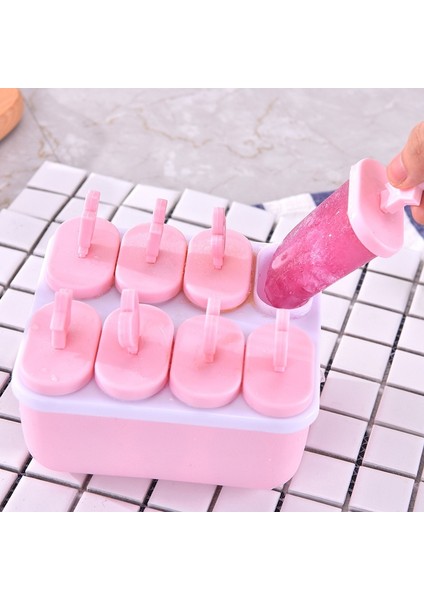 6 Girds Pembe 6/8 Hücre Dondurma Kalıbı Buz Kalıbı El Yapımı Tatlı Buzlu Şeker Kalıp Dondurucu Meyve Buz Küpü Makinesi Dondurma Için Yeniden Kullanılabilir Formlar (Yurt Dışından)