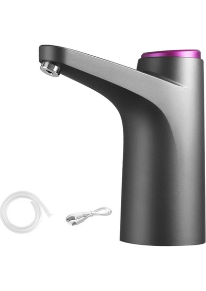 Siyah Su Şişesi Pompası USB Şarj Otomatik Elektrikli Su Sebili Pompası Mini Namlulu Su Pompası Otomatik Anahtar Içme Sebili (Yurt Dışından)