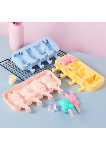 C Silikon Dondurma Kalıp Elmas Küçük Oval Dıy Ev Yapımı Popsicle Kalıpları Tatlı Buz Pop Lolly Maker Yeniden Kullanılabilir Aracı (Yurt Dışından)