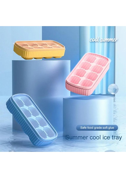 8 Izgara 1/8 Izgara Büyük Buz Kalıbı Kalıp Kutusu Gıda Sınıfı Silikon Kare Tepsi Kalıp Bar Pub Şarap Buz Blokları Makinesi Modeli Diy Buz Kalıbı Kalıp (Yurt Dışından) fırsatları