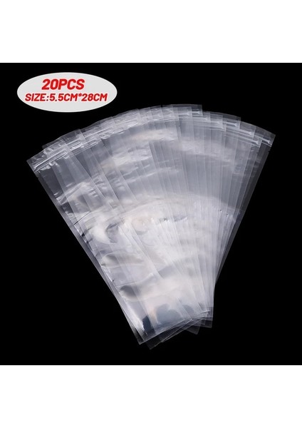 20 Adet 5.5X28 cm 20/60X Tek Kullanımlık Buz Popsicle Kalıp Çanta Bpa Ücretsiz Dondurucu Tüp Zip Seals ile Yoğurt Dondurma Çubukları Suyu Meyve Smoothies Çanta (Yurt Dışından)