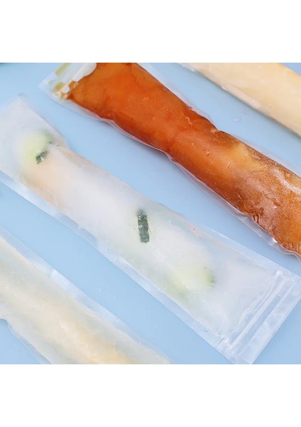 20 Adet 5.5X28 cm 20/60X Tek Kullanımlık Buz Popsicle Kalıp Çanta Bpa Ücretsiz Dondurucu Tüp Zip Seals ile Yoğurt Dondurma Çubukları Suyu Meyve Smoothies Çanta (Yurt Dışından)