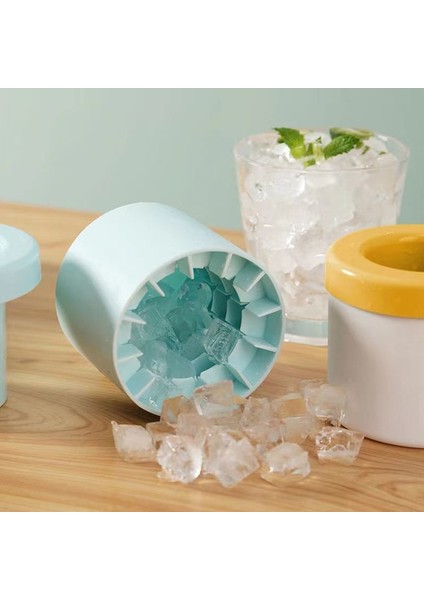 Mavi-4 Adet Gıda Sınıfı Silikon Buz Kalıp Yuvarlak Silindir Buz Küpü Kalıp Dondurarak Hızla Güvenlik Buz Kovası Bardak Mutfak Viski Bira Makinesi (Yurt Dışından) modelleri