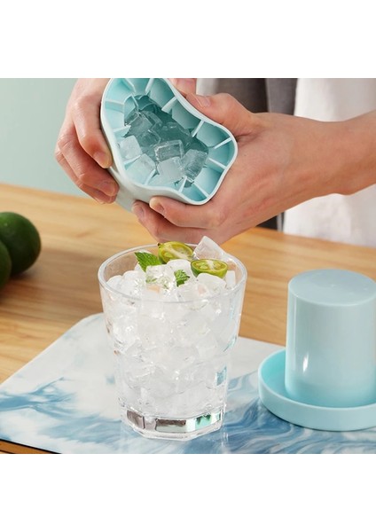 Mavi-4 Adet Gıda Sınıfı Silikon Buz Kalıp Yuvarlak Silindir Buz Küpü Kalıp Dondurarak Hızla Güvenlik Buz Kovası Bardak Mutfak Viski Bira Makinesi (Yurt Dışından) indirimleri