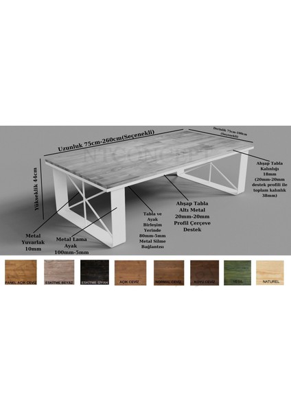 Kue Masif Ahşap Sehpa modelleri