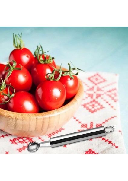 Domates Sapları Tart Sökücü Çilek Dilimleme Kesici Taşınabilir Paslanmaz Çelik Domates Yaprağı Kök Sökücü Mutfak Meyve Gadget Aracı (Yurt Dışından) fırsatları
