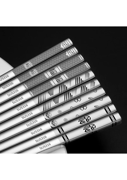 F 1 Çift 316 Paslanmaz Çelik Çubuklar Kaymaz Çin Yemek Çubukları Ev Metal Yemek Çubukları Suşi Çubukları Mutfak Sofra (Yurt Dışından) fiyatları