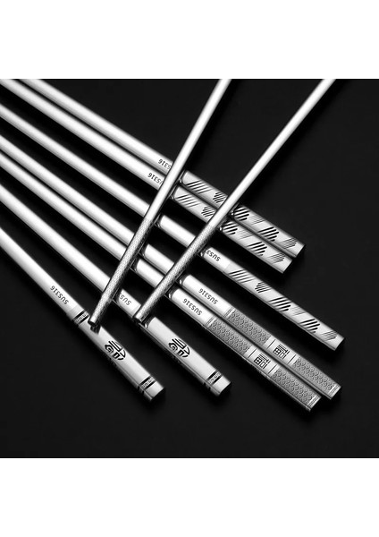 F 1 Çift 316 Paslanmaz Çelik Çubuklar Kaymaz Çin Yemek Çubukları Ev Metal Yemek Çubukları Suşi Çubukları Mutfak Sofra (Yurt Dışından) modelleri