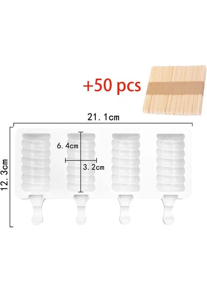 Tip 7 Silikon Dondurma Kalıp Dıy Ev Yapımı Popsicle Kalıpları Dondurucu 4 Hücre Küçük Boy Buz Küpü Tepsi Popsicle Varil Yapımcıları (Yurt Dışından)