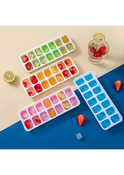 Pembe 14 Izgara Buz Küpü Buz Küpü Makineleri Kalıp Yeniden Kullanılabilir Silikon Buz Kalıp Jöle Popsicle Dondurma Dıy Kalıp Mutfak Alet Bar Aksesuarı (Yurt Dışından) indirimleri