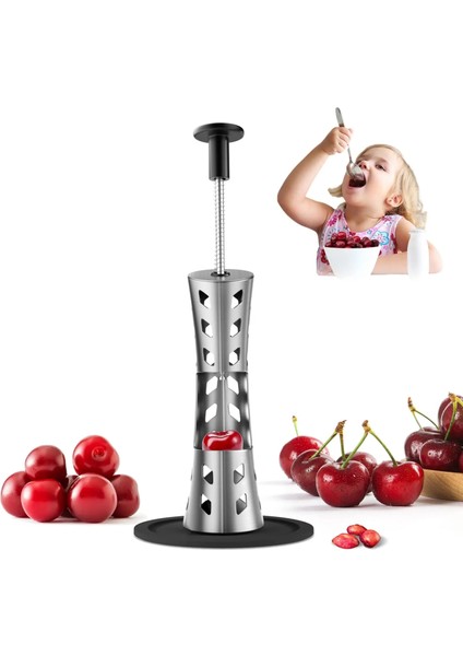Siyah Kiraz Pitter Sökücü Aleti - 304 Paslanmaz Çelik, Dayanıklı, Zahmetsiz Kiraz Çekirdeği Çıkarma Için Pres Tipi (Yurt Dışından) fiyatları