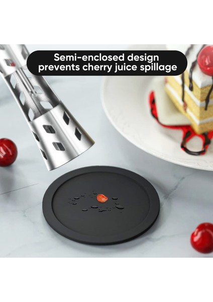 Siyah Kiraz Pitter Sökücü Aleti - 304 Paslanmaz Çelik, Dayanıklı, Zahmetsiz Kiraz Çekirdeği Çıkarma Için Pres Tipi (Yurt Dışından) fırsatları