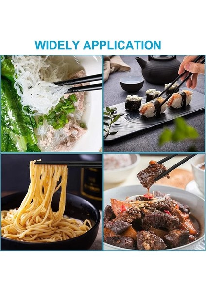 24CM-10PAIRS-GB Yemek Çubukları 10 Çift Yeniden Kullanılabilir Cam Elyaf Yiyecek Çubukları Japon Çin Kore Yemek ve Yemek Pişirmeye Uygun, Hepsi Bir Hediye Kutusunda (Yurt Dışından)