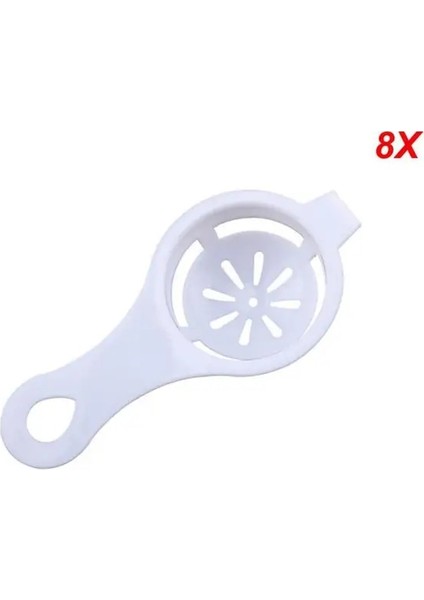 01 8 Adet 5/8/10 Adet Ev Yumurta Ayırıcı Mini Yumurta Kaşığı Mutfak Pişirme Silikon Tutucu ile Elek Ayırır Yeni Plastik Uygun (Yurt Dışından)