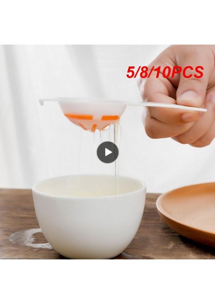 01 8 Adet 5/8/10 Adet Ev Yumurta Ayırıcı Mini Yumurta Kaşığı Mutfak Pişirme Silikon Tutucu ile Elek Ayırır Yeni Plastik Uygun (Yurt Dışından) indirimleri