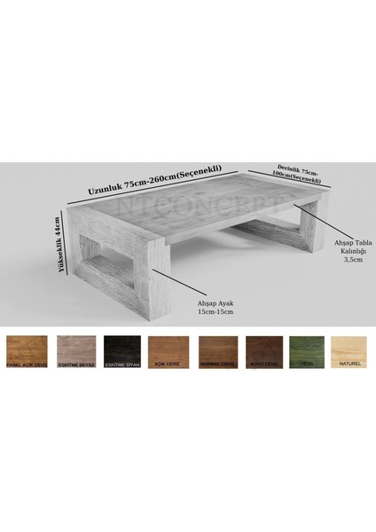 Run Masif Ahşap Sehpa fiyatları