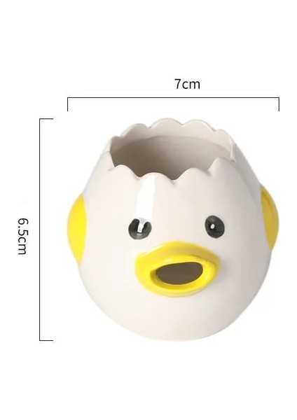 Sarı Yeni Küçük Sevimli Civciv Şekli Seramik Yumurta Beyaz Yumurta Sarısı Ayırıcı Ev Gadget Mutfak Yumurta Beyaz Ayırıcı Sevimli Filtre Yumurta (Yurt Dışından)