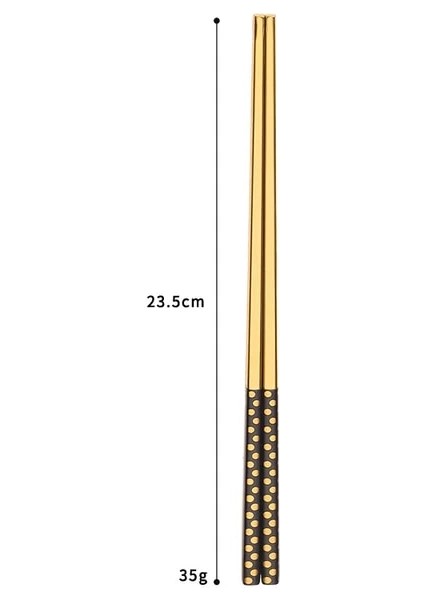 Gümüş 1 Çift Altın Parlak Paslanmaz Çelik Çubuklarını Kore Tarzı Metal Çubuk Yemek Sofra Taşınabilir Yeniden Kullanılabilir Kitchentool (Yurt Dışından)
