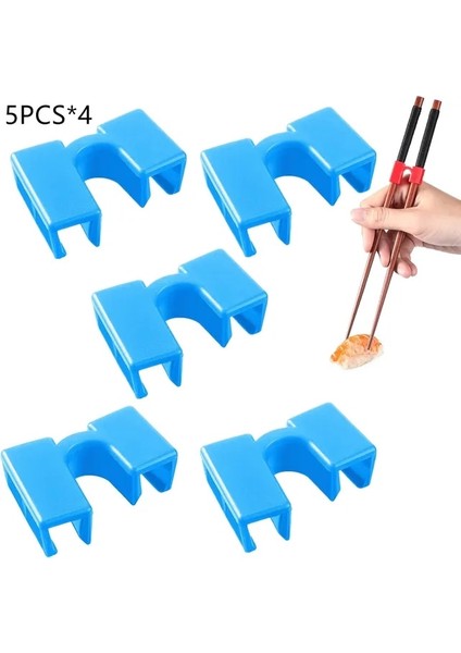 BLUE-20PCS 20 Adet Çocuk Çubuklarını Eğitim Renkli Öğrenme Eğitmenler Çin Eğlenceli Çocuklar Yardımcı Sofra Yemeği Sıcak Satış (Yurt Dışından) fiyatları