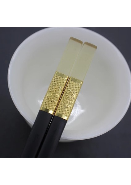K-1 Pair-Hp-Jf 1 Pair Çin Yemek Çubukları Sofra Gıda Sopa Alaşım Chopstickd Catering Suşi Çubukları Kaymaz Ev Mutfak Eşyaları (Yurt Dışından)
