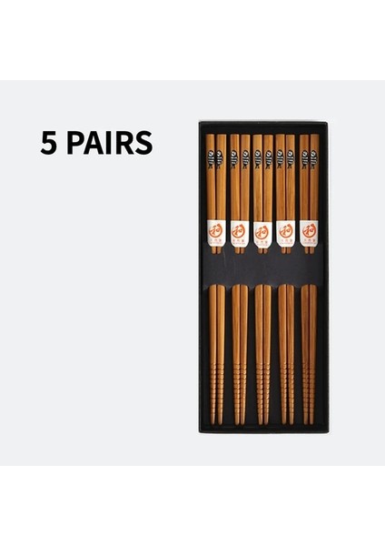 5 Paırs-G 5 Pairs Japon Suşi Çubuklarını Kaymaz Gıda Çubukları Çubuklarını Yeniden Kullanılabilir Çin Çubuklarını Sofra Hediye Mutfak Aletleri (Yurt Dışından) fiyatları