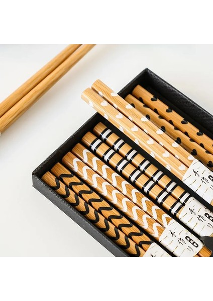 5 Paırs-G 5 Pairs Japon Suşi Çubuklarını Kaymaz Gıda Çubukları Çubuklarını Yeniden Kullanılabilir Çin Çubuklarını Sofra Hediye Mutfak Aletleri (Yurt Dışından) modelleri