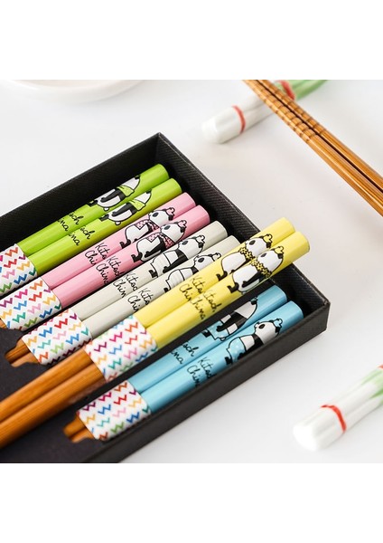5 Paırs-G 5 Pairs Japon Suşi Çubuklarını Kaymaz Gıda Çubukları Çubuklarını Yeniden Kullanılabilir Çin Çubuklarını Sofra Hediye Mutfak Aletleri (Yurt Dışından) indirimleri