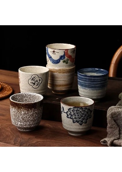 150 ml Japon Tarzı Hefeng El Boyaması Seramik Çay Bardağı, Şarap Bardağı, Küçük Boy Içme Bardağı, Otel Isıya Dayanıklı Kalınlaşmış Ev Çayı (Yurt Dışından)