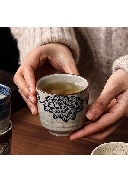 150 ml Japon Tarzı Hefeng El Boyaması Seramik Çay Bardağı, Şarap Bardağı, Küçük Boy Içme Bardağı, Otel Isıya Dayanıklı Kalınlaşmış Ev Çayı (Yurt Dışından)