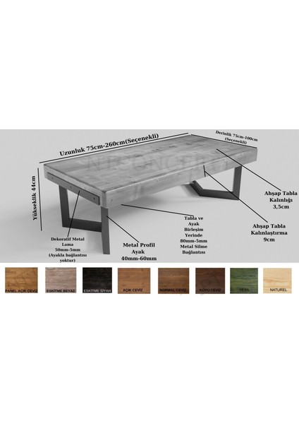 Doi Prizma Ayak Masif Ahşap Sehpa fiyatları