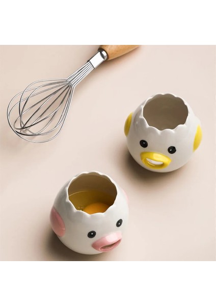 Sevimli Tavuk Yumurtası Beyaz Sarısı Ayırıcı Kawaii Protein Seramik Filtre Ayırıcı Pişirme Pişirme Mutfak Temel Sanat Aracı (Yurt Dışından) fırsatları