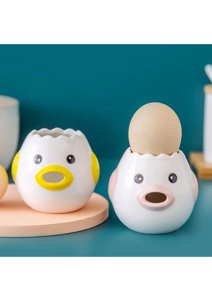 Sevimli Tavuk Yumurtası Beyaz Sarısı Ayırıcı Kawaii Protein Seramik Filtre Ayırıcı Pişirme Pişirme Mutfak Temel Sanat Aracı (Yurt Dışından) indirimleri