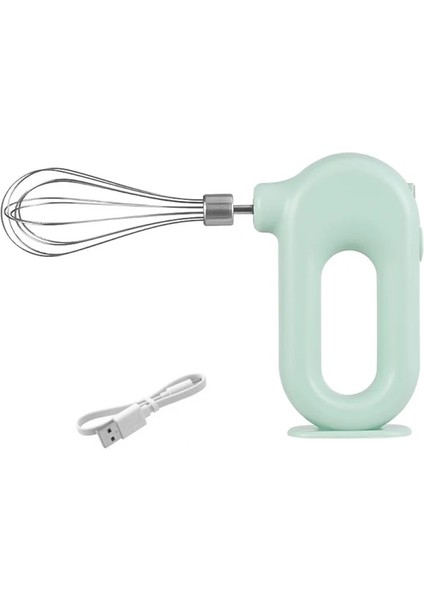 Yeşil Tek Sopa Taşınabilir El Yumurta Çırpma Ayarlanabilir Mutfak Krem Köpürtücü Kablosuz Elektrikli Şarj Edilebilir Yumurta Mikseri Blender Ev Kek Araçları (Yurt Dışından)