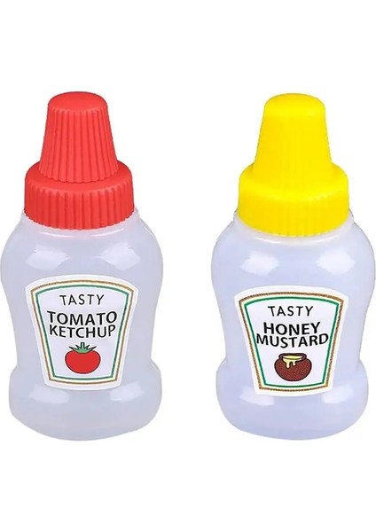 Mini Ketçap Şişesi Şeffaf Tasarım Dayanıklı Taşınabilir Ketçap Şişesi Küçük Bento Bal Şişesi Ev Mutfak Aksesuarları Için (Yurt Dışından)