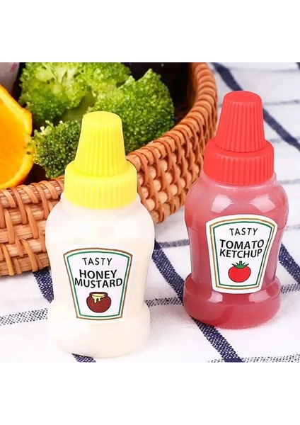 Mini Ketçap Şişesi Şeffaf Tasarım Dayanıklı Taşınabilir Ketçap Şişesi Küçük Bento Bal Şişesi Ev Mutfak Aksesuarları Için (Yurt Dışından)