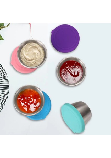 Pembe 1 Takım Daldırma Fincan Kapaklı Korozyona Dirençli Sızdırmazlık Istiflenebilir Domates Sosu Baharat Küçük Yemek Odası Için Yemek Odası (Yurt Dışından) modelleri