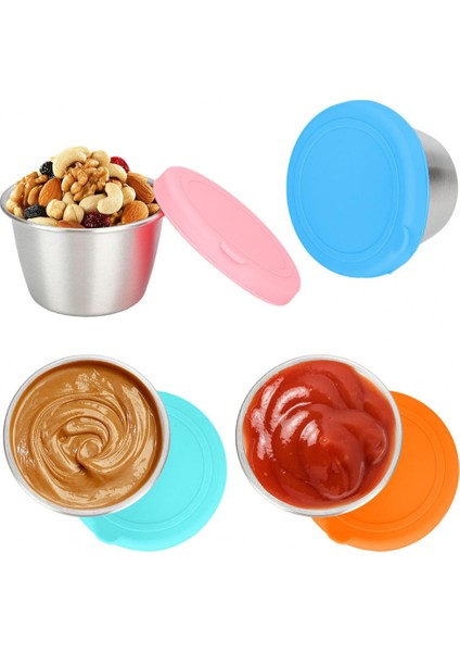 Pembe 1 Takım Daldırma Fincan Kapaklı Korozyona Dirençli Sızdırmazlık Istiflenebilir Domates Sosu Baharat Küçük Yemek Odası Için Yemek Odası (Yurt Dışından) fırsatları