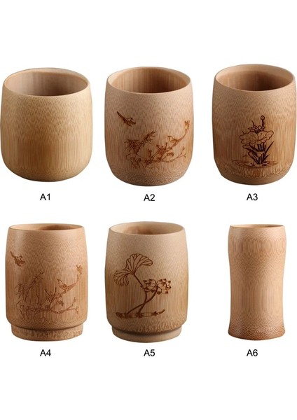 D Doğal Bambu Içme Fincan Çay Bira Eski Kahve Suyu Süt Fincan Ahşap Fincan Kahvaltı Bira Süt Mutfak Bar Drinkware (Yurt Dışından)