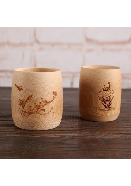 D Doğal Bambu Içme Fincan Çay Bira Eski Kahve Suyu Süt Fincan Ahşap Fincan Kahvaltı Bira Süt Mutfak Bar Drinkware (Yurt Dışından)